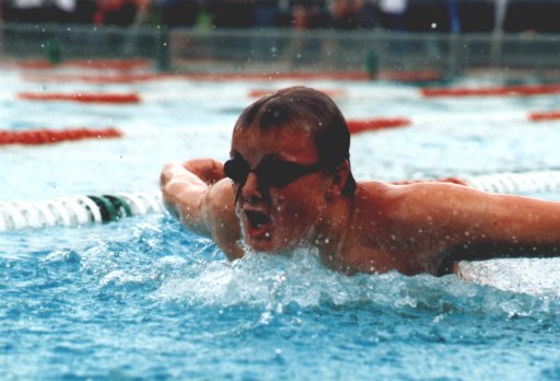 Oleg Teichrib über 100 m Schmetterling beim 29. Internationalen Schwimmfest