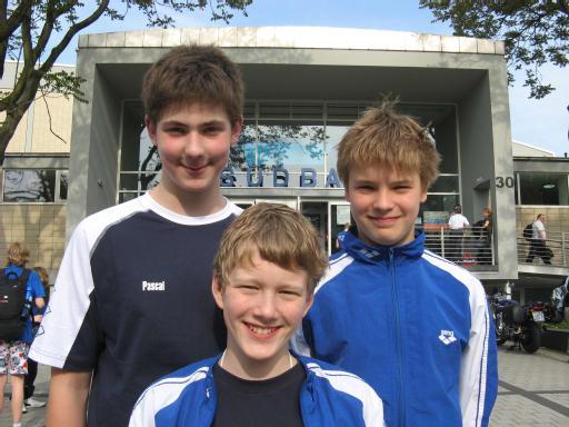 Das ASG-Trio (von links) Pascal Grewer, Nils Schewe und Jonas Leifeld überzeugte bei den NRW-Meisterschaften 2009 voll und ganz