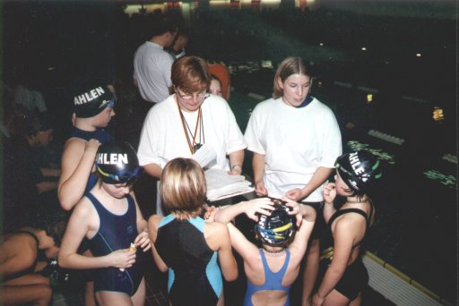Letzte Besprechung vor dem Start bei den Kreismeisterschaften 2001