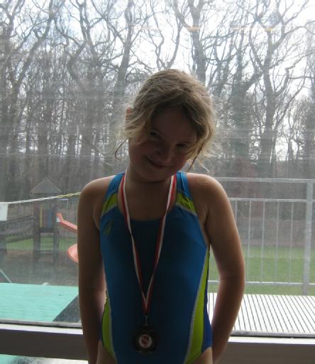 ASG-Nachwuchsschwimmerin Hannah Dudek beim 10. Bockum-Höveler Kindermeeting