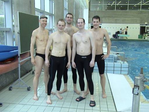 Das Team der Ahlener SG bei den NRW-Masters-Meisterschaften "Lange Strecke" in Köln.