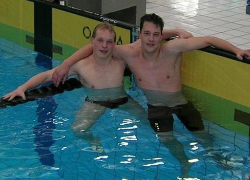 Anders Kunst (rechts) und  Sebastian Link (links) vertraten erfolgreich die Farben der Ahlener AG bei den Deutschem Masters-Meisterschaften "Lange Strecke"