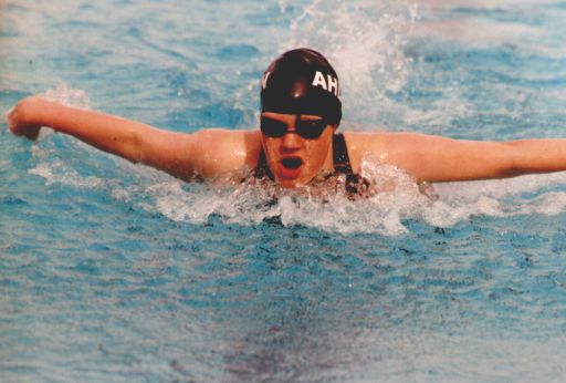 Jessika Tomaszewski über 100 m Delfin beim 28. Internationalen Schwimmfest