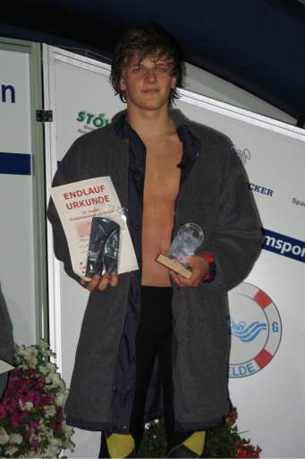 Siegerehrung beim 15. Flutlichtpokalschwimmen in Oelde