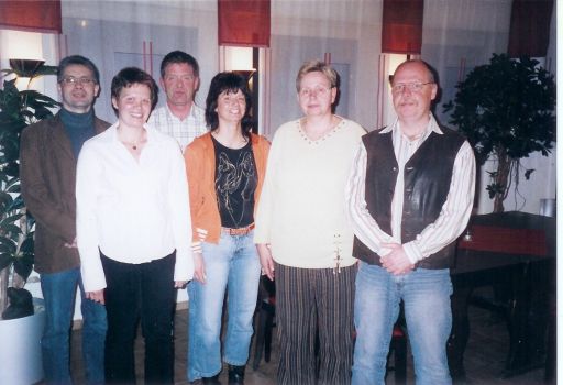 Der Vorstand der ASG-Wassersportabteilung nach der Wahl auf der Jahreshauptversammlung 2006