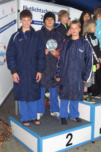 Siegerehrung beim 15. Flutlichtpokalschwimmen in Oelde
