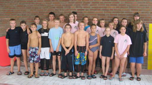 Die ASG-Mannschaft beim 17. Horst-Lange-Kurzstrecken-Gedächnisschwimmen