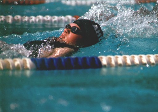 Jessica Tomaszewski über 100 m Rücken beim 27. Internationalen Schwimmfest