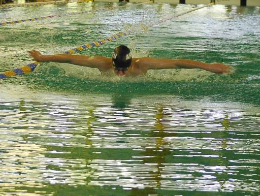 Niklas Kunst über 100 m Delphin beim 26. Warendorfer Pokalschwimmen